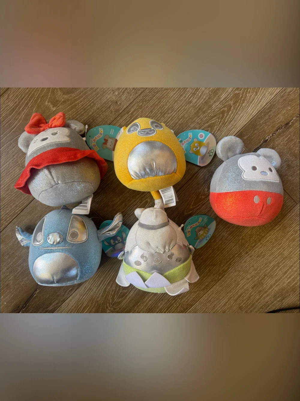 Squishmallows Disney 100, all have tags except Mickey